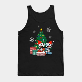 Cuphead Around The Christmas Tree Tank Top